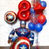 Набор шаров с героем Марвел на день рождения мальчика – «Первый мститель»