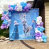 Оформление фотозоны воздушными шарами для девочки «Сказочная Эльза»