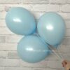 Воздушные шары 10шт под потолок «Голубой макарунс и серебро металлик» 35 см 11200