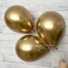 Воздушный шар для украшения праздника «Хром Золото» 35 см 11207