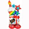 Ростовая фольгированная фигура на день рождения «Кекс со свечками» 149 см