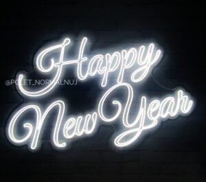 Неоновая надпись на Новый год Happy New year (аренда)