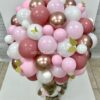 Шикарный шар в розовом цвете с корзиной на торжество, 1 м 10905