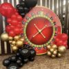 Круглая фотозона «Счастливая рулетка» с воздушными шарами
