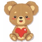 Фольгированная фигура на 14 февраля «Медведь с сердцем»