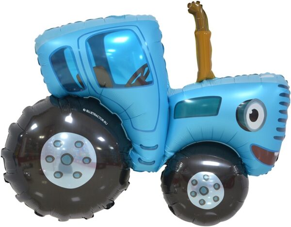 Фольгированная фигура Синий трактор 107см