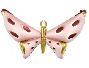 Фольгированная фигура с гелием «Бабочка» розовая